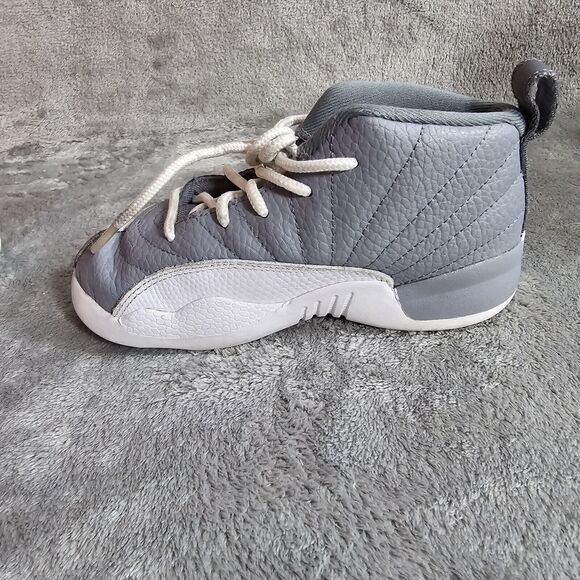 Nike Air Jordan 12 Retro TD “Stealth” Lifestyle Sneakers Size 10C 850000-015 - Picture 7 of 12